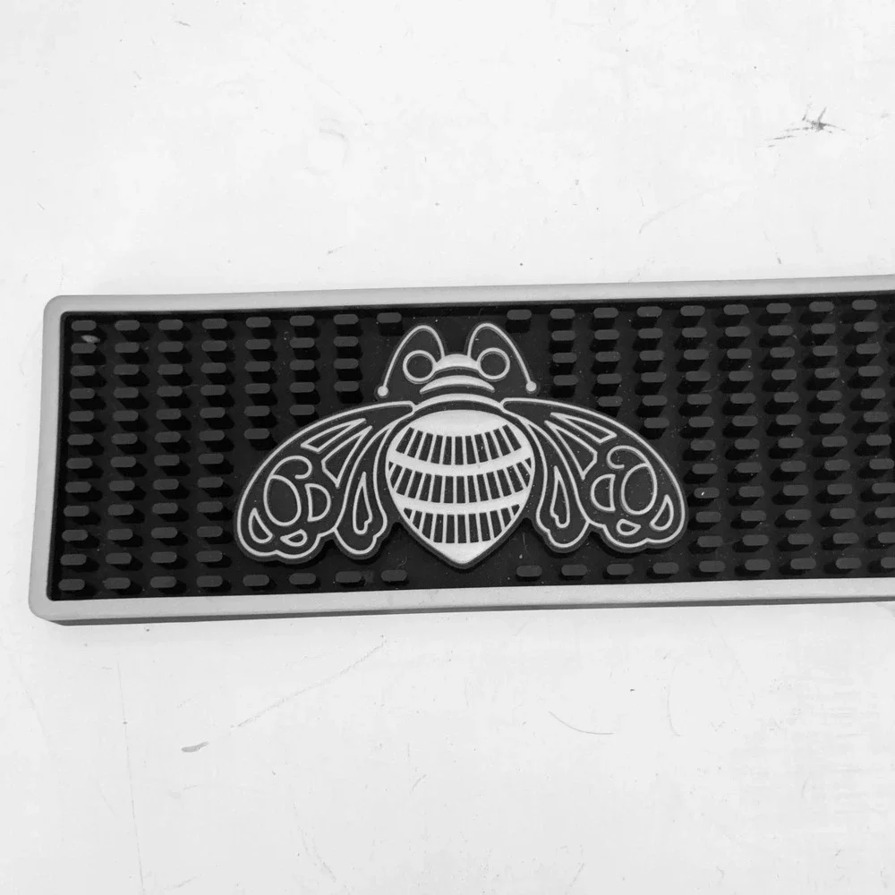 Patron Tequila Rubber Bar Mat Runner Drip Mat Bee Logo